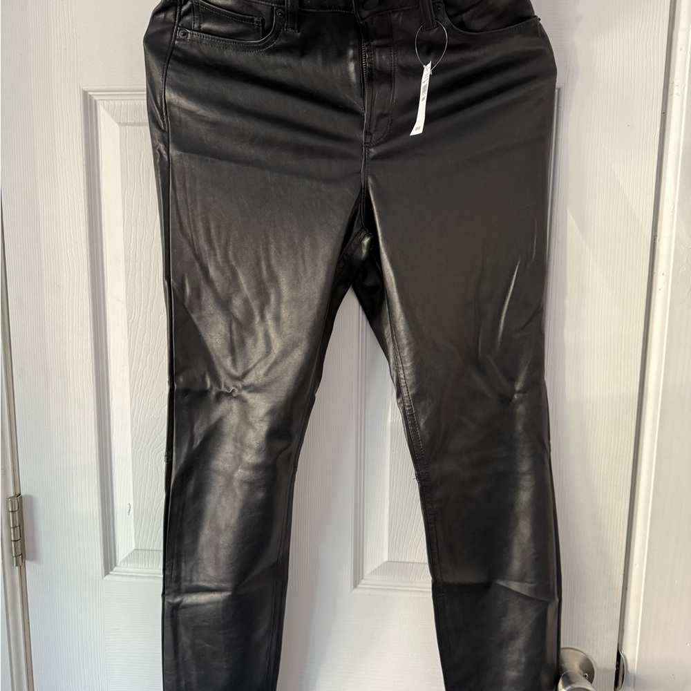 GAP Black Faux Leather pants